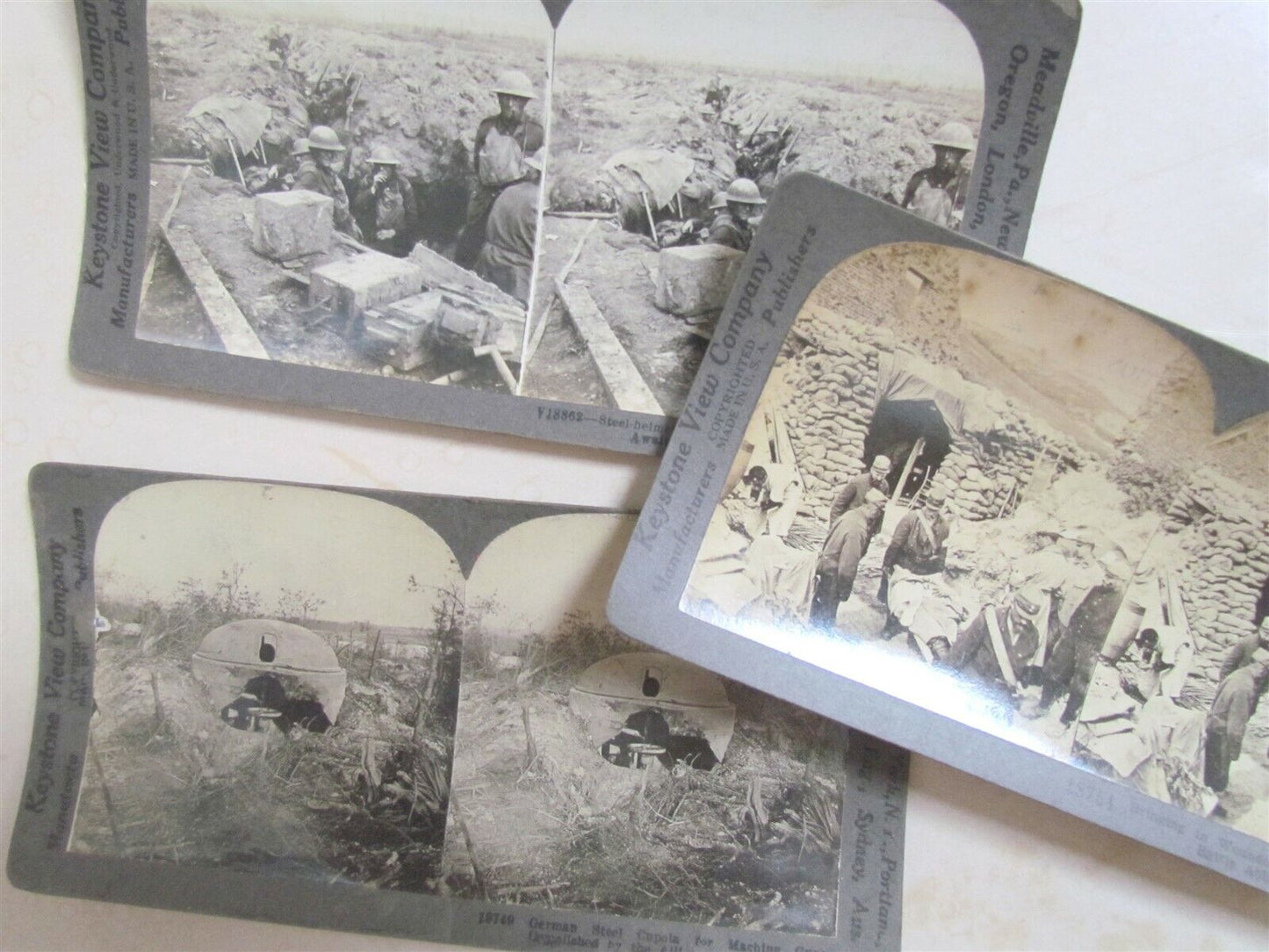 LOT of 9 MILITARY SCENES WWI STEREOVIEW PHOTOS Keystone View Co.