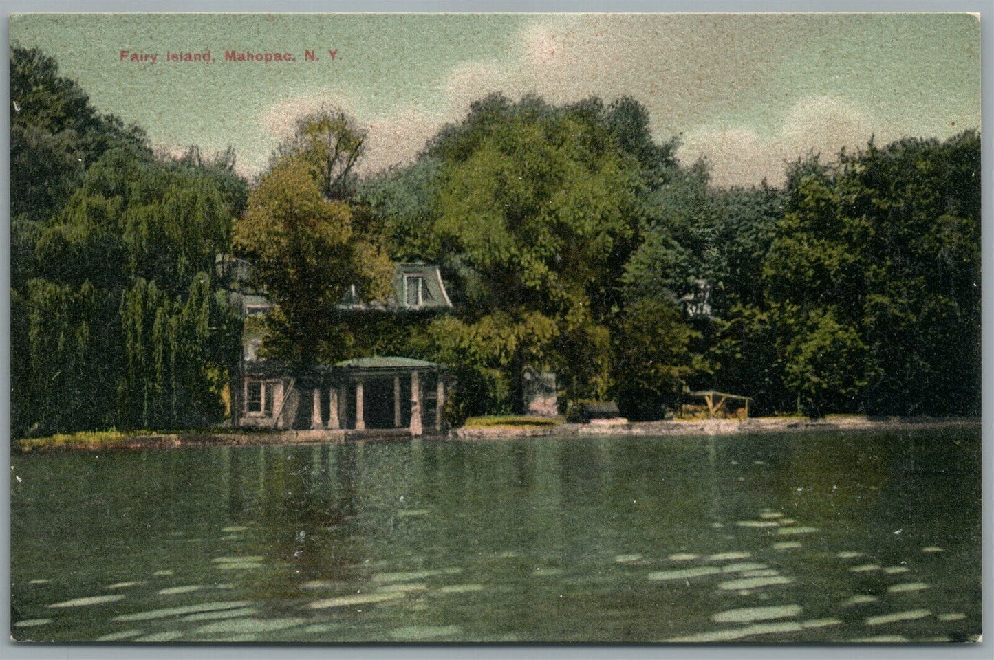 MAHOPAC NY FAIRY ISLAND ANTIQUE POSTCARD