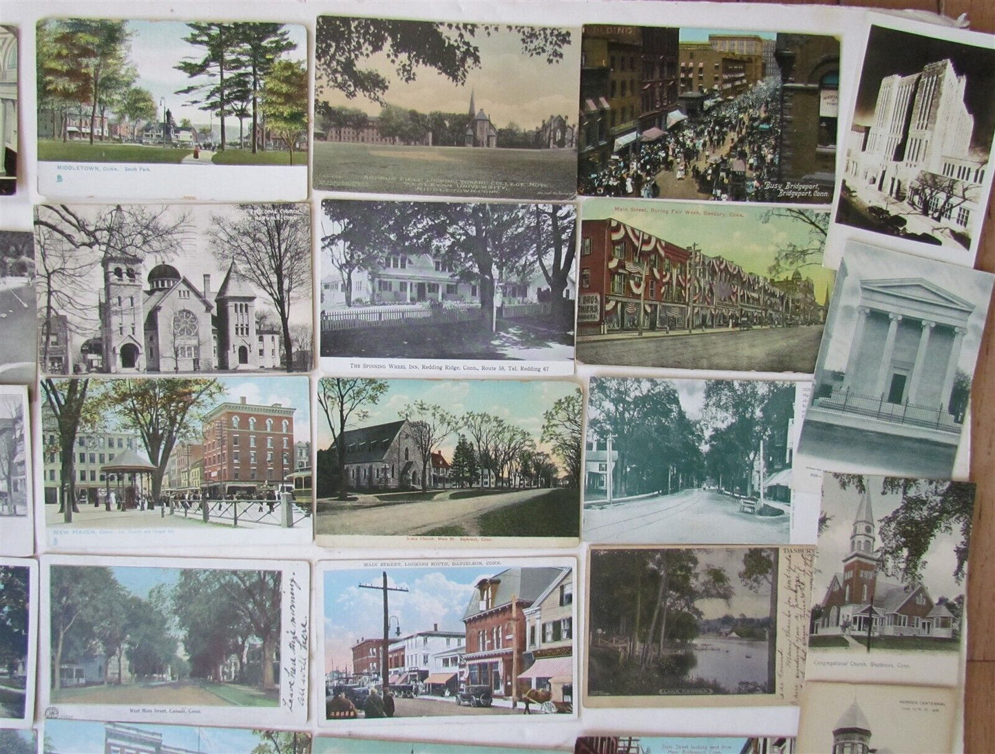 CONNECTICUT lot of 47 CT ANTIQUE POSTCARDS