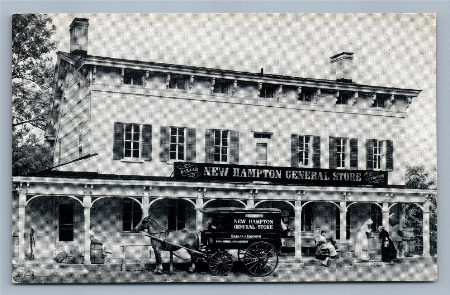 NEW HAMPTON NJ GENERAL STORE VINTAGE POSTCARD