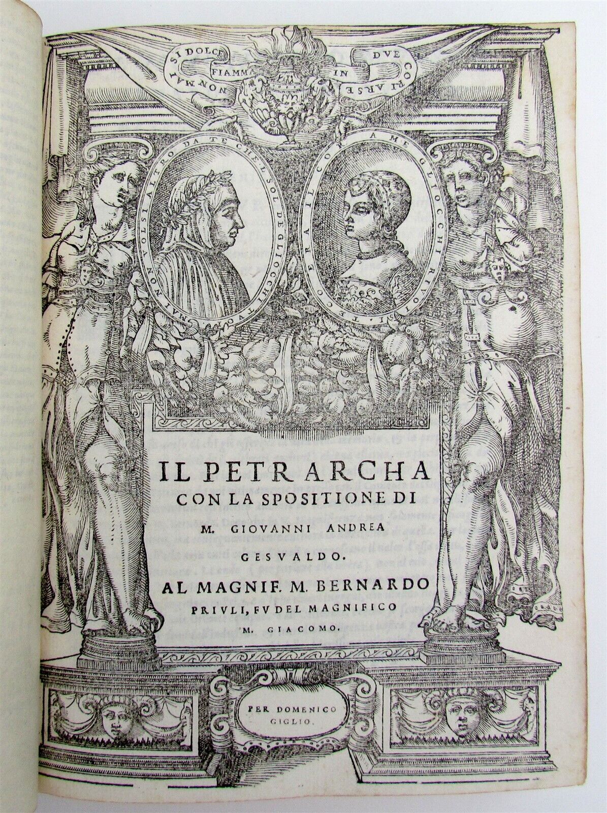 1553 I TRIONFI DEL PETRARCA ILLUSTRATED antique Francesco Petrarch