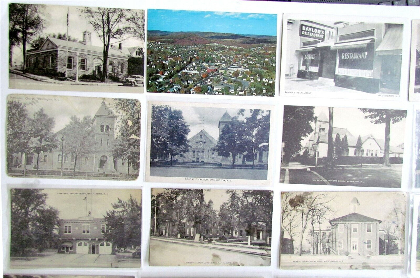 NEW JERSEY NJ lot 36 ANTIQUE VINTAGE POSTCARDS BORDENTOWN MORRISTOWN WASHINGTON