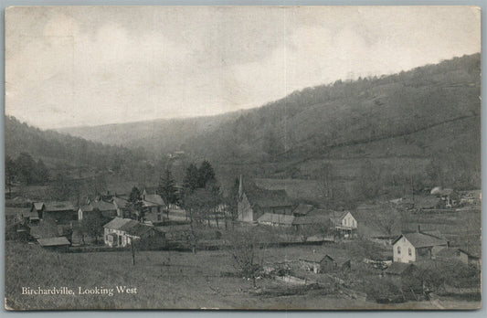 BIRCHARDVILLE PA LOOKING WEST ANTIQUE POSTCARD