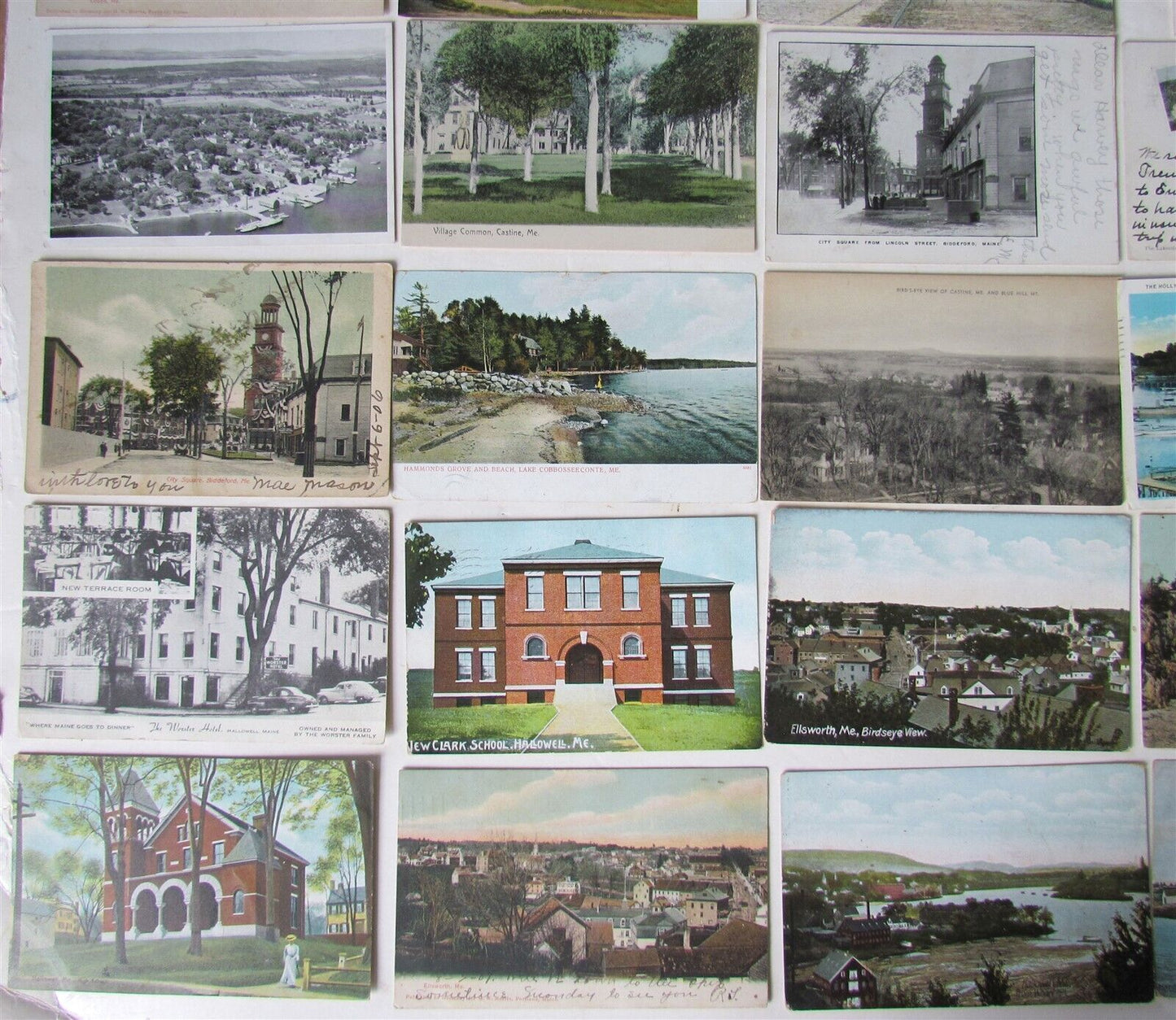 MAINE lot of 43 ME ANTIQUE POSTCARDS