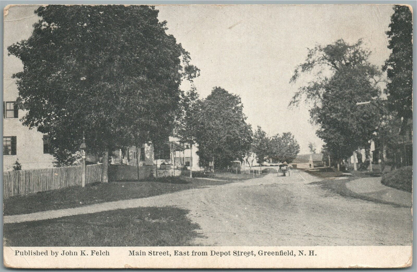 GREENFIELD NH MAIN STREET ANTIQUE POSTCARD