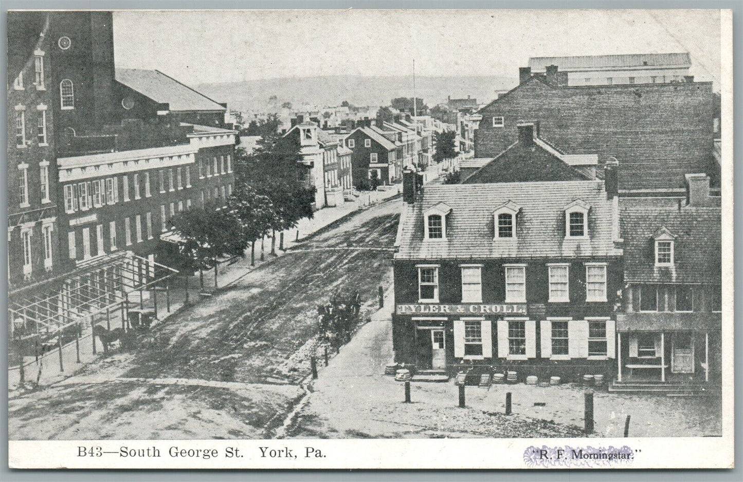 YORK PA SOUTH GEORGE STREET ANTIQUE POSTCARD
