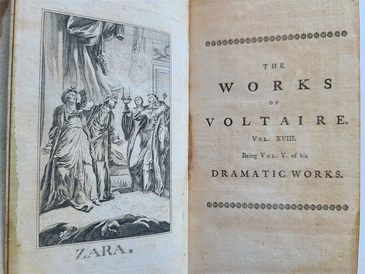 1761 - 1769 VOLTAIRE WORKS antique 31 VOLUMES in ENGLISH