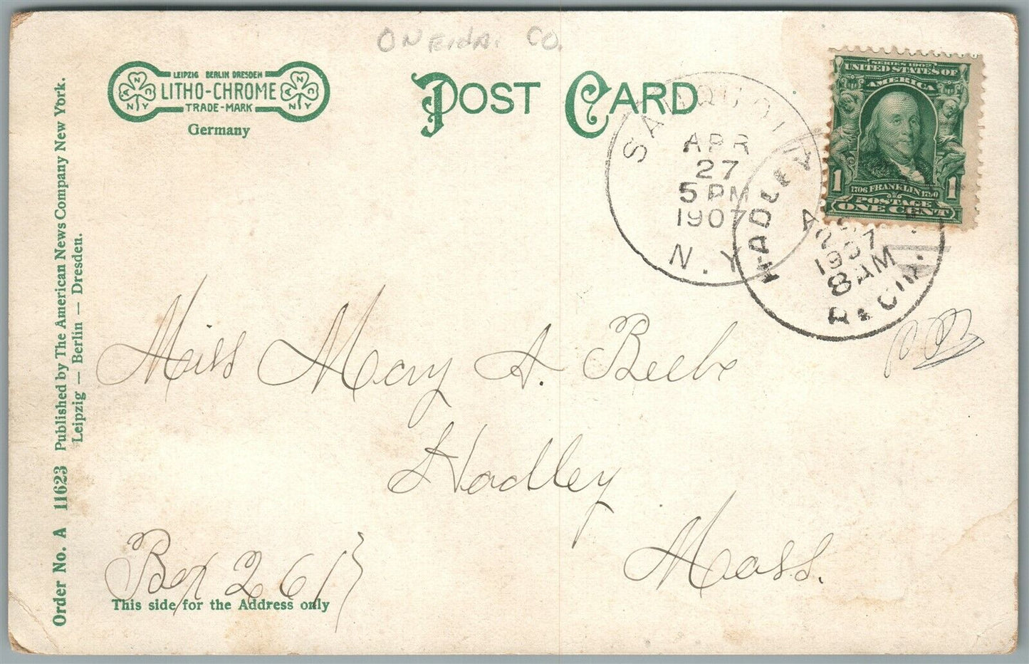 BOONVILLE NY SCHUYLER STREET ANTIQUE POSTCARD