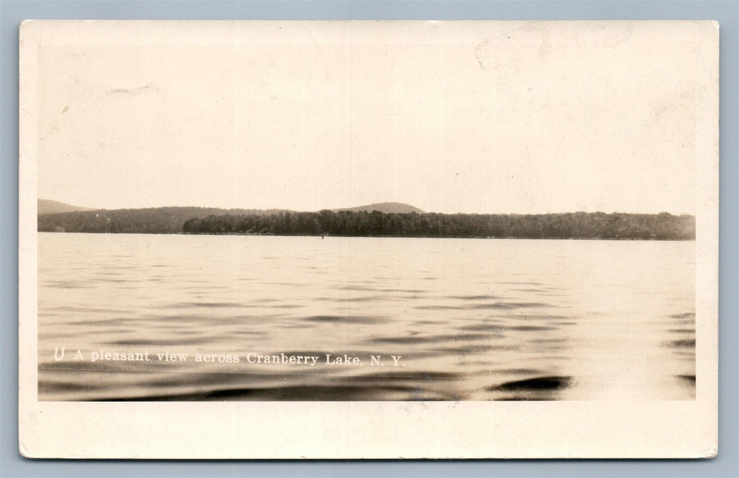 CRANBERRY LAKE NY VINTAGE REAL PHOTO POSTCARD RPPC