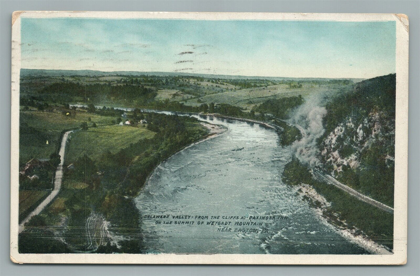 EASTON PA DELAWARE VALLEY ANTIQUE POSTCARD