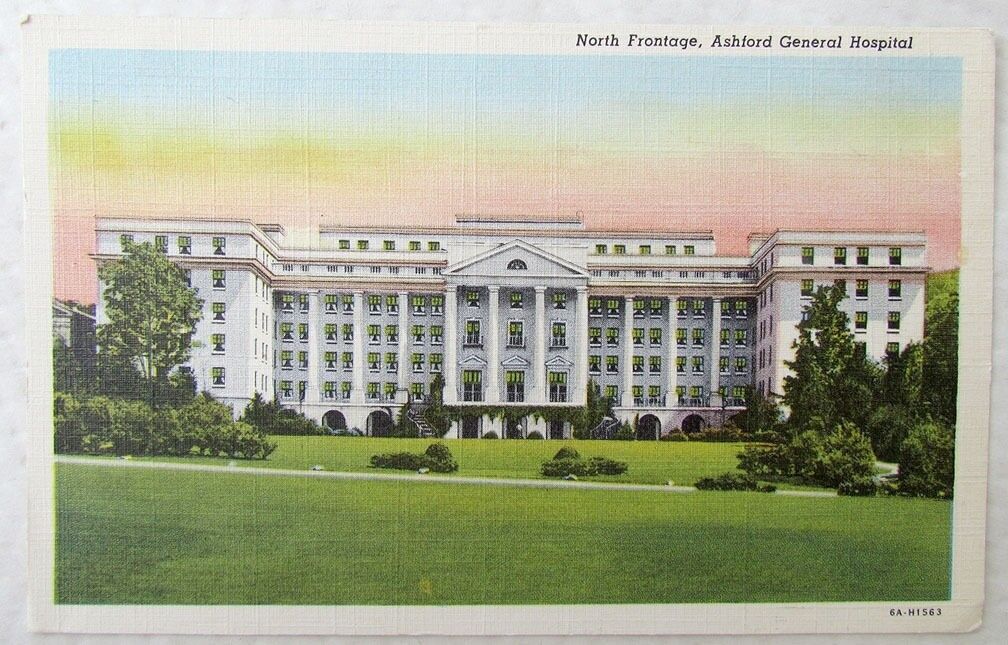 ASHFORD GENERAL HOSPITAL W.VIRGINIA ANTIQUE POSTCARD