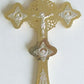 GREEK - RUSSIAN ORTHODOX CHURCH GILT BLESSING CROSS