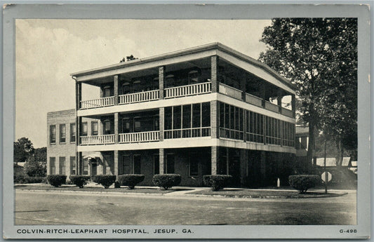 JESUP GA COLVIN-RITCH-LEAPHART HOSPITAL ANTIQUE POSTCARD