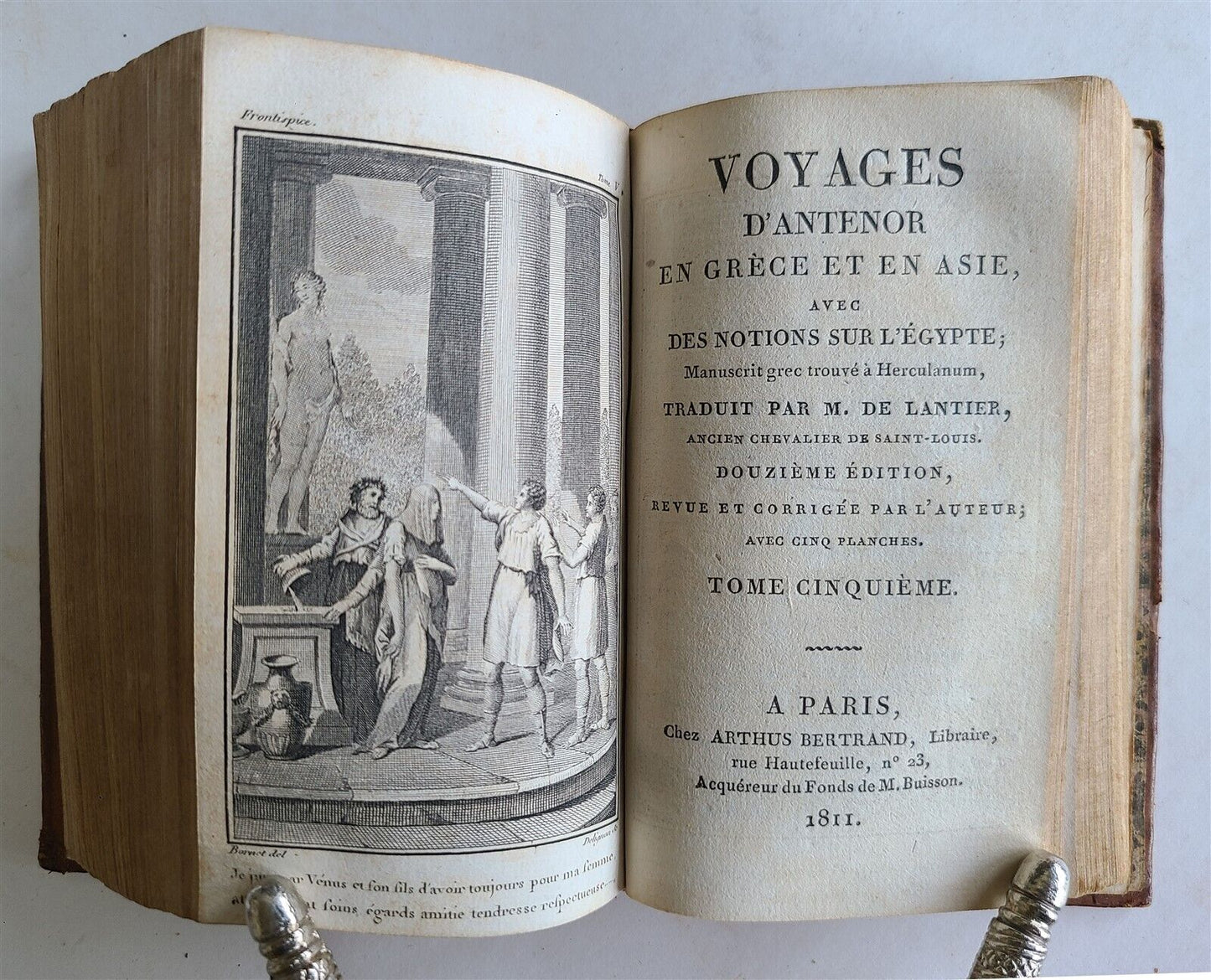 1811 ANTENOR'S TRAVELS Voyages d'Antenor en Grece et en Asie ANTIQUE iilustrated