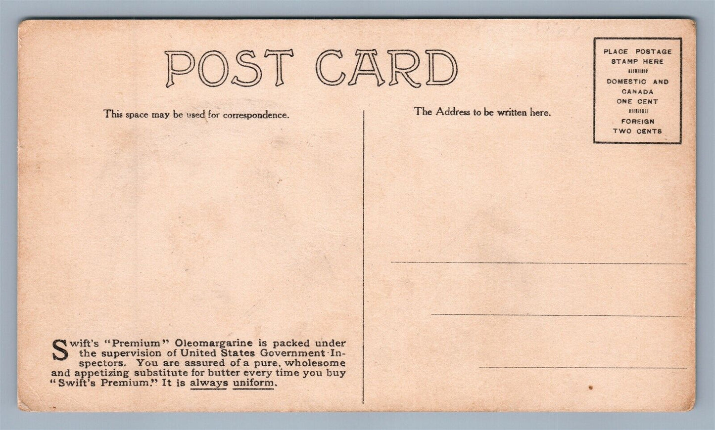 LITTLE UNCLE SAM w/ DRUM ANTIQUE OLEOMARGARINE ADVERTISING POSTCARD PATRIOTIC