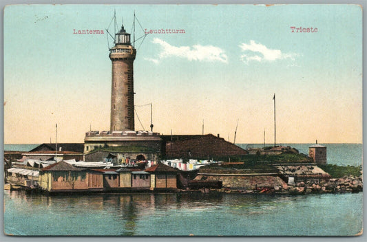 ITALY TRIESTE LIGHTHOUSE ANTIQUE POSTCARD