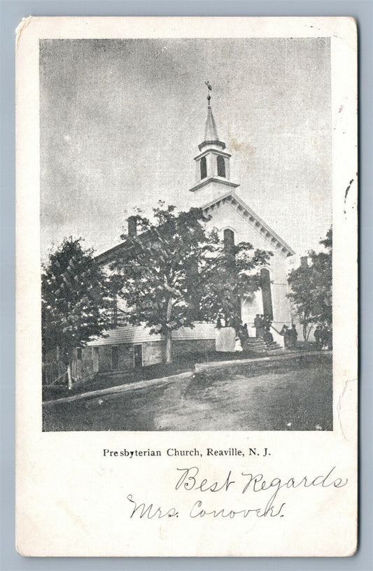 REAVILLE NJ PRESBYTERIAN CHURCH ANTIQUE POSTCARD