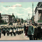 BERLIN GERMANY UNTER DEN LINDEN MILITARY PARADE 1910 ANTIQUE POSTCARD