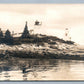 BOOTHBAY HARBOR ME LIGHTHOUSE VINTAGE REAL PHOTO POSTCARD RPPC
