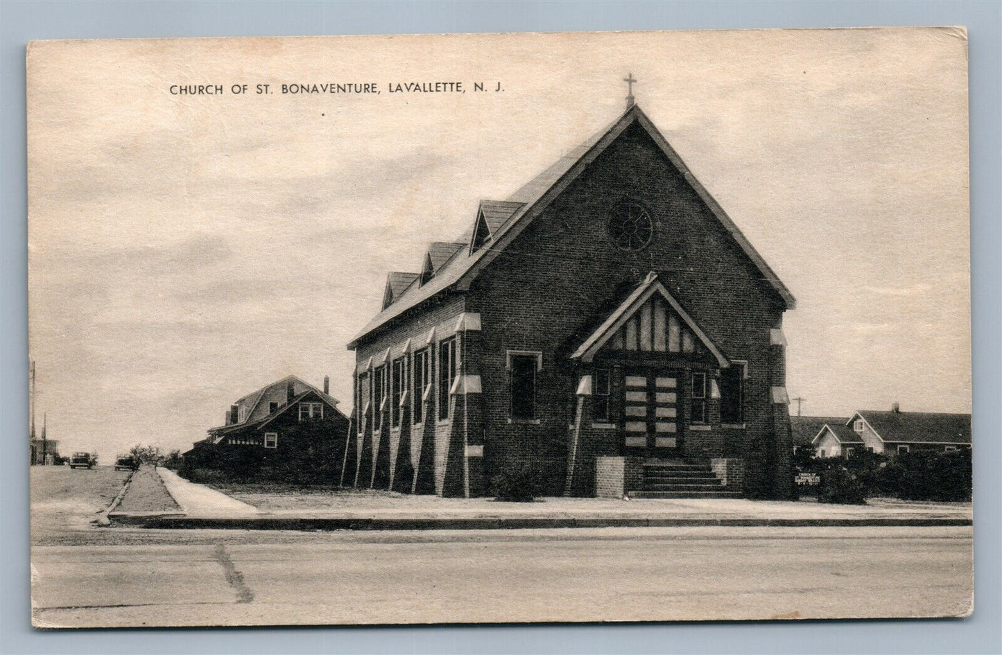 LAVALLETTE NJ CHURCH OF ST. BONAVENTURE VINTAGE POSTCARD