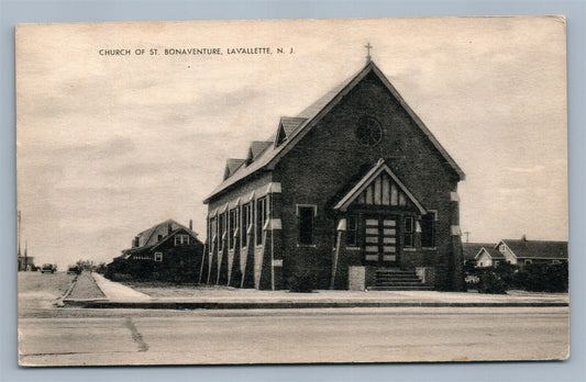 LAVALLETTE NJ CHURCH OF ST. BONAVENTURE VINTAGE POSTCARD