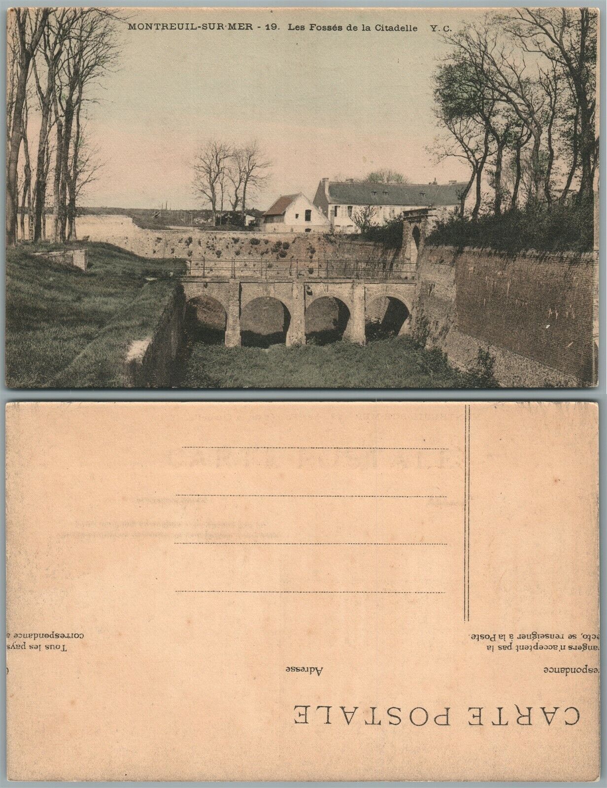 MONTREUIL-SUR-MER FRANCE ANTIQUE POSTCARD