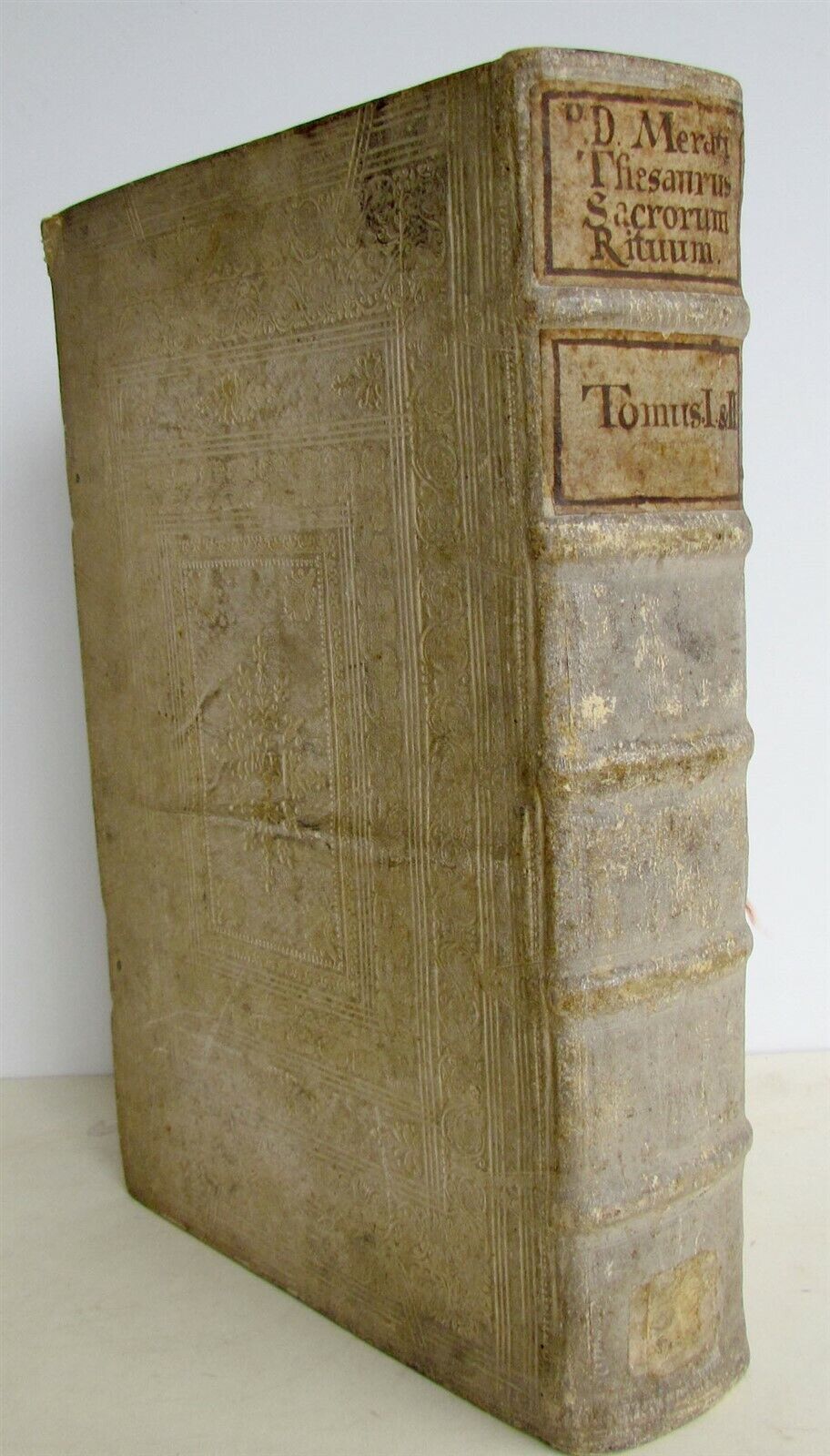 1749 THESAURUS SACRORUM RITUUM by D.BARTHOLOMAEO GAVANTO PIGSKIN FOLIO antique