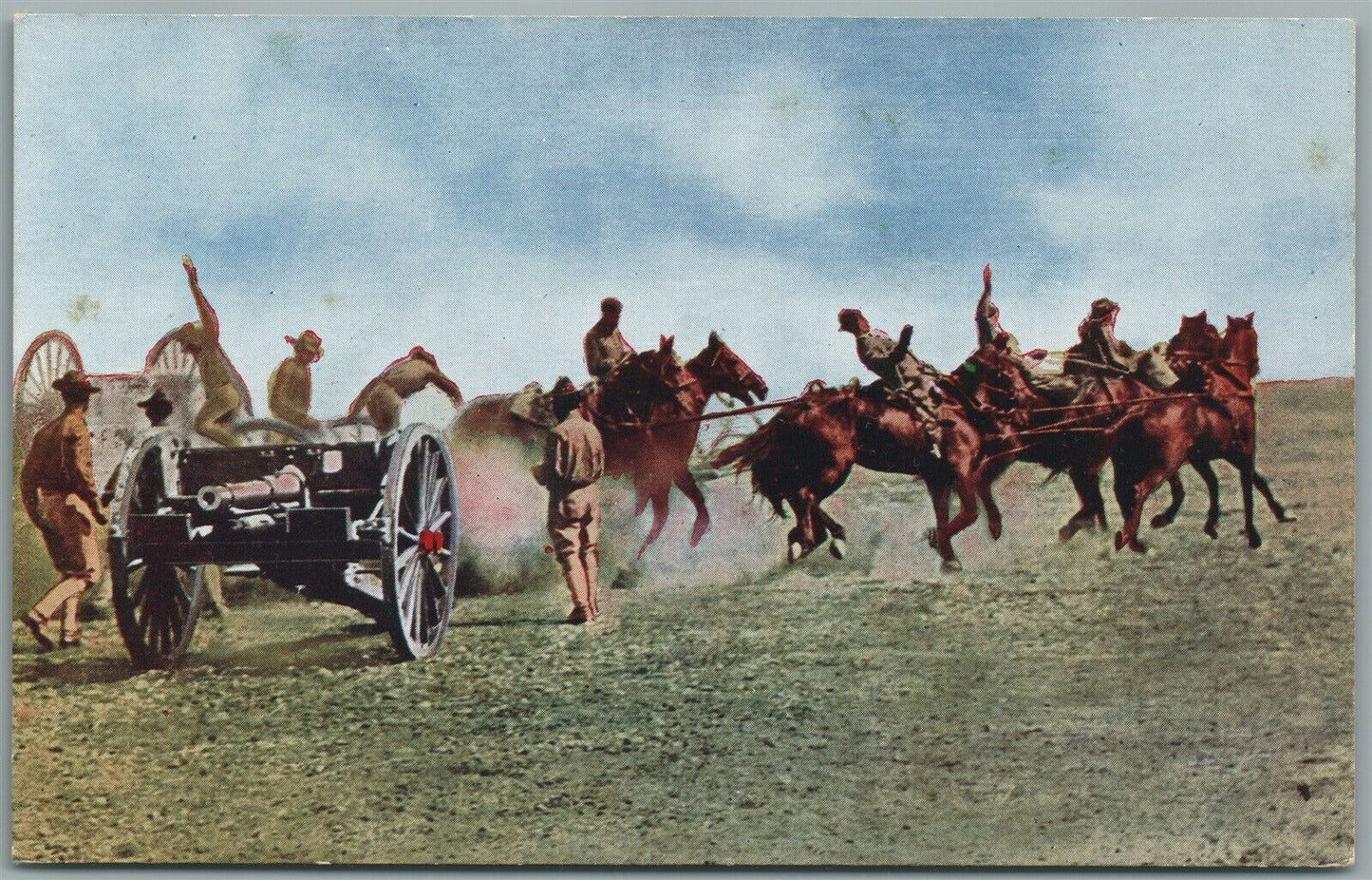 AMERICAN ARTILLERY ANTIQUE POSTCARD