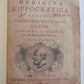 1739 MEDICINA HIPPOCRATICA by JOHANNE de GORTER antique MEDICAL