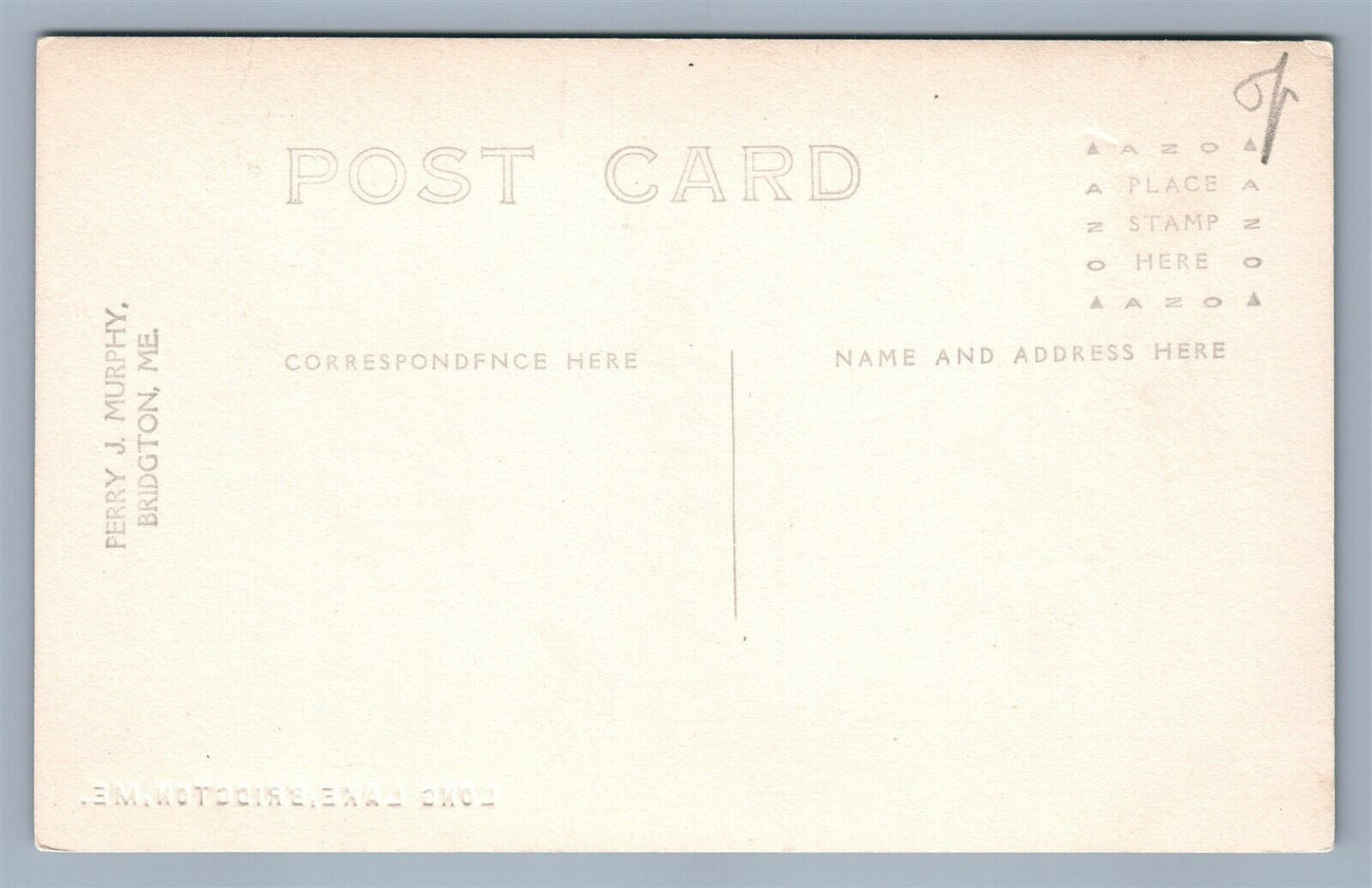 BRIDGTON ME LONG LAKE ANTIQUE REAL PHOTO POSTCARD RPPC