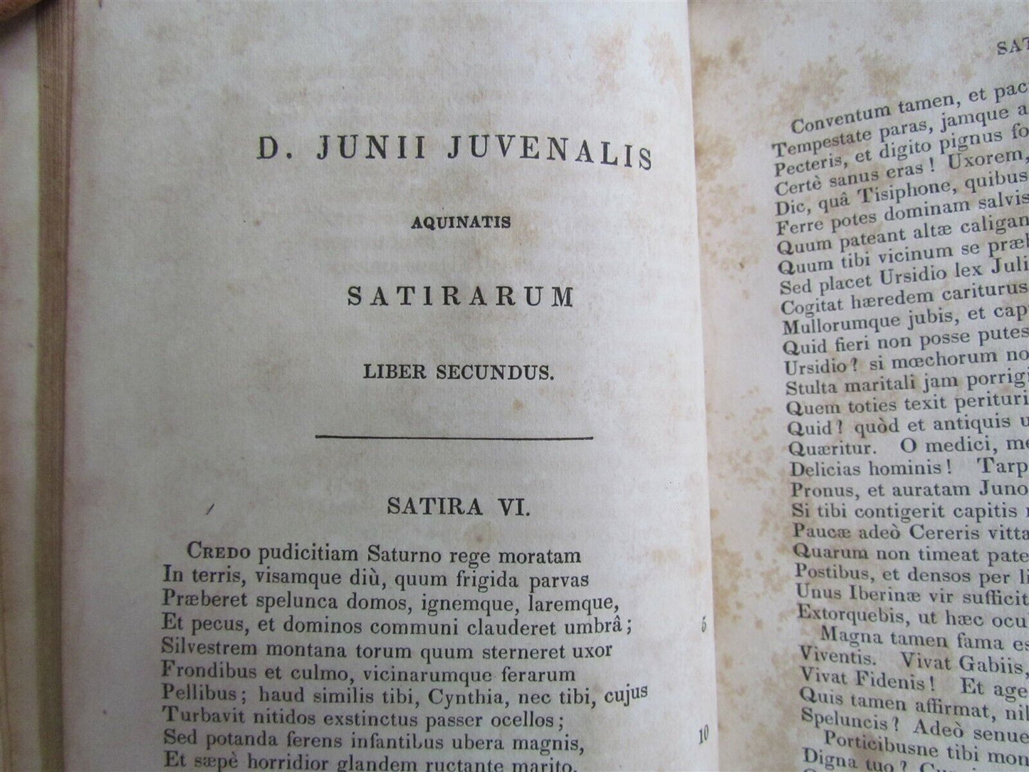 1833 AULI PERSII FLACCI DECIMI JUNII JUVENALIS antique BOSTON AMERICAN EDITION