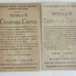 SCULL'S CHAMPION COFEE CAMDEN NJ SET OF 4 ANTIQUE VICTORIAN TRADE CARDS