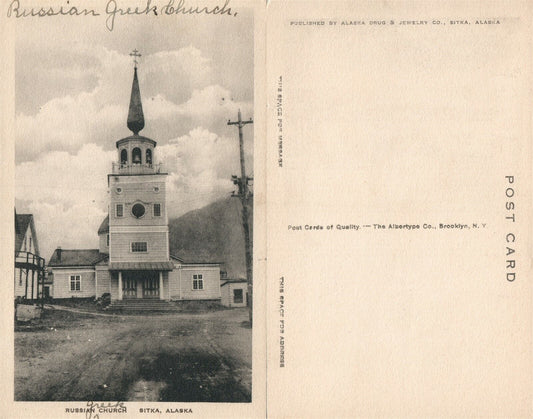 SITKA AK RUSSIAN CHURCH ANTIQUE POSTCARD