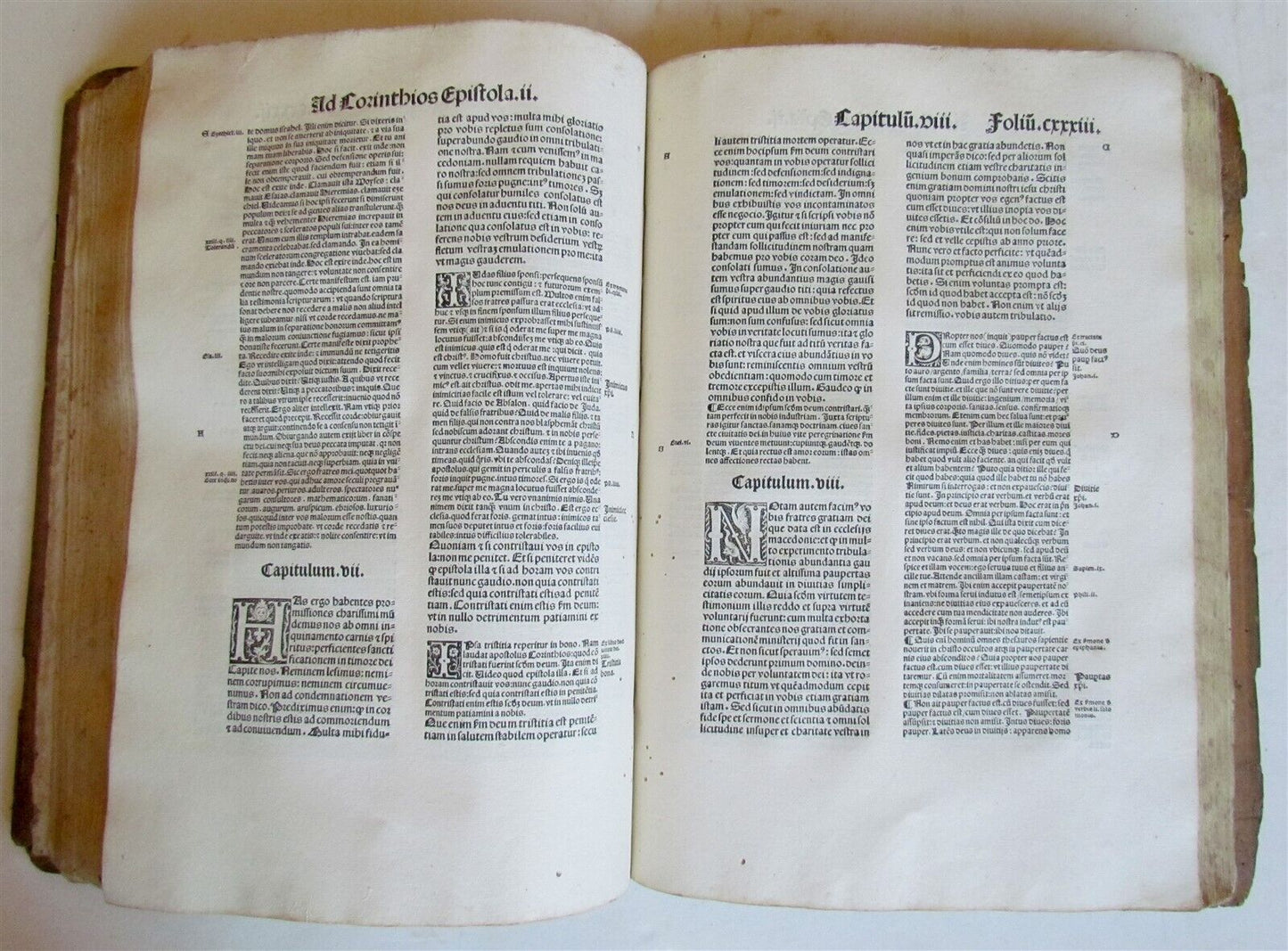 1499 INCUNABULA FOLIO antique Sacred letters of St.Paul interpretation INCUNABLE