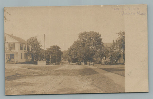 OAKHAM MA MAIN STREET ANTIQUE REAL PHOTO POSTCARD RPPC
