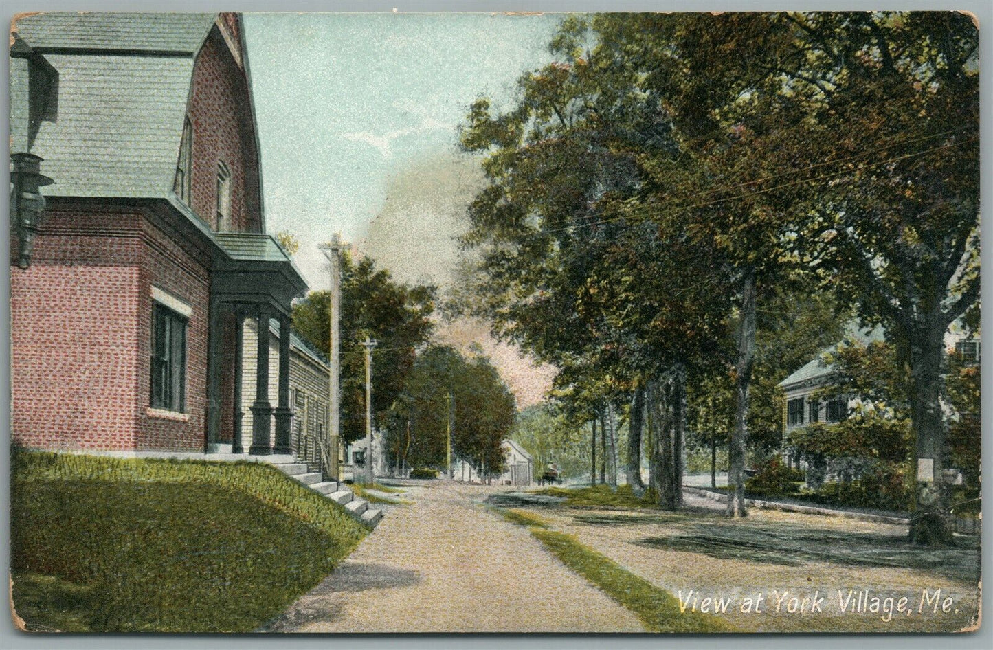 YORK VILLAGE ME ANTIQUE POSTCARD