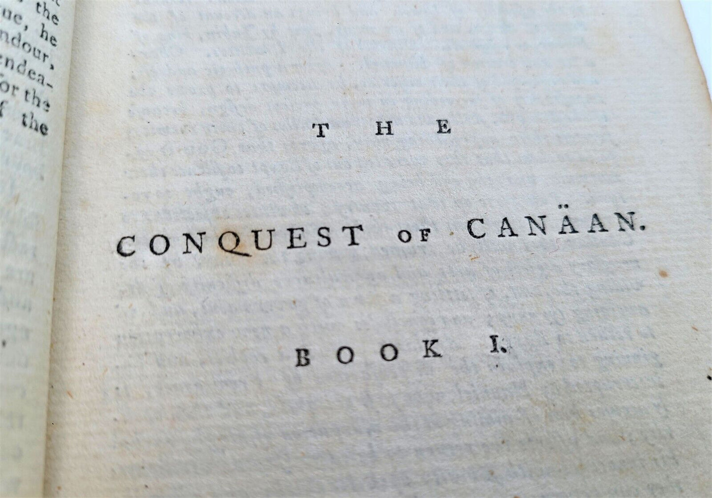 1785 CONQUEST OF CANAAN by TIMOTHY DWIGHT antique AMERICANA HARTFORD