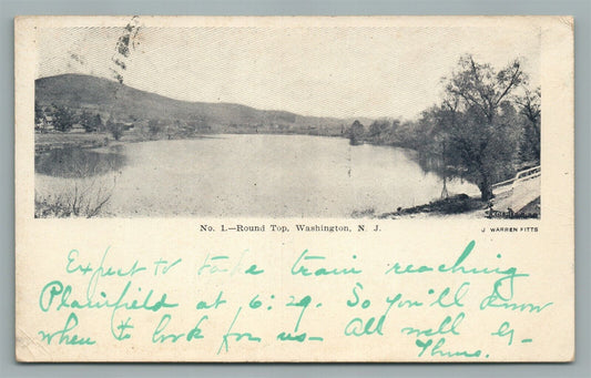 WASHINGTON NJ ROUND TOP No. 1 ANTIQUE POSTCARD