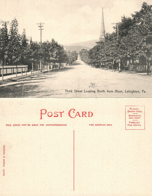 LEHIGHTON PA THIRD STREET ANTIQUE POSTCARD