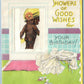 SHOWERS OF GOOD WISHES VINTAGE COMIC POSTCARD