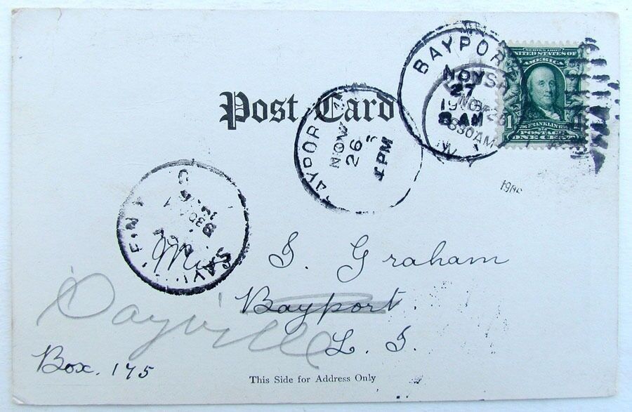 VINTAGE 1906 UNDIVIDED POSTCARD - BOWNE HOUSE FLUSHING BUILT 1661 QUEENS N.Y.