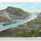 VINTAGE POSTCARD - CULEBRA CUT LARGE VESSELS IN TRANSIT PANAMA CANAL