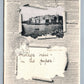 NAPOLI NEWSPAPER ITALIAN 1904 ANTIQUE POSTCARD COLLAGE MONTAGE