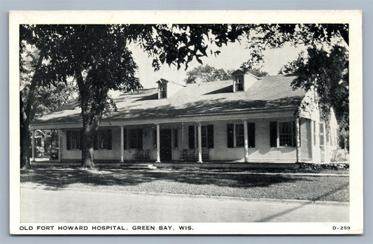 GREEN BAY WI OLD FORT HOWARD HOSPITAL VINTAGE POSTCARD