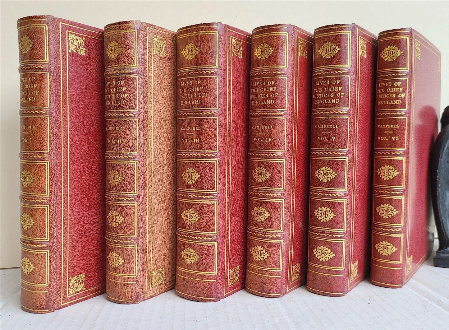 1874 LIVES OF THE CHIEF JUSTICES OF ENGLAND antique 6 VOLUMES