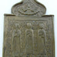 RUSSIAN BRONZE ICON of SELECTED SAINTS antique 19th century