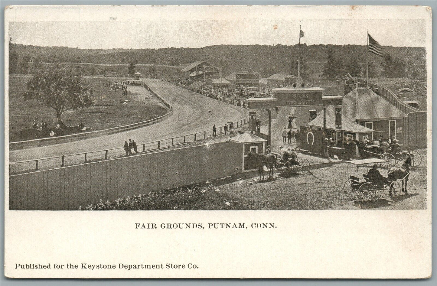 PUTNAM CT FAIR GROUNDS ANTIQUE POSTCARD