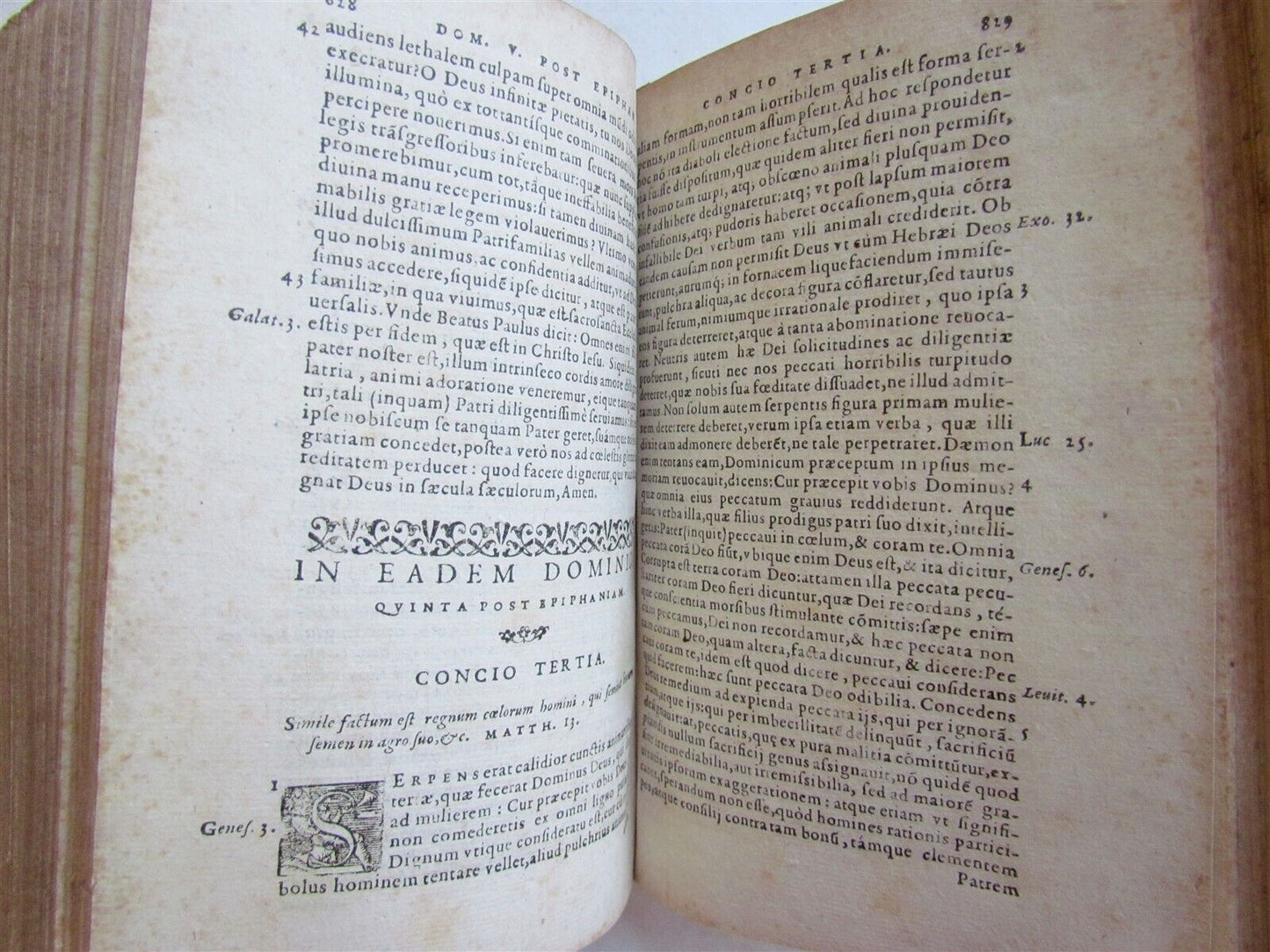 1588 CONCIONUM QUADRUPLICIUM DOMINICARUM by PHILIPPO DIEZ antique VELLUM BOUND