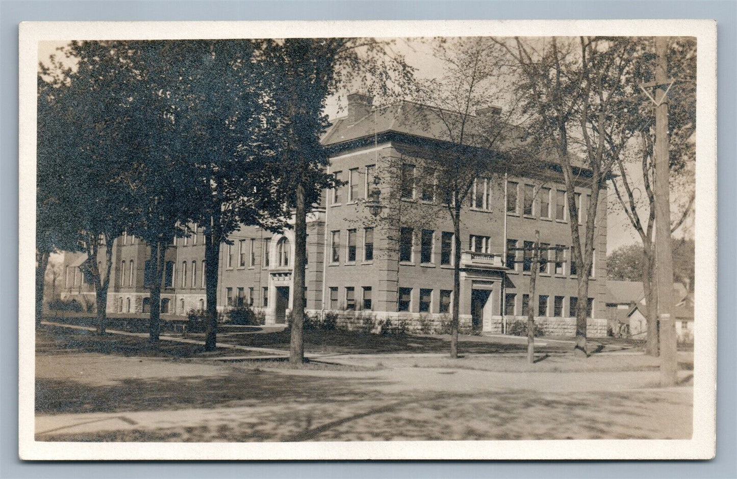 CARTHAGE NY HIGH SCHOOL ANTIQUE REAL PHOTO POSTCARD RPPC