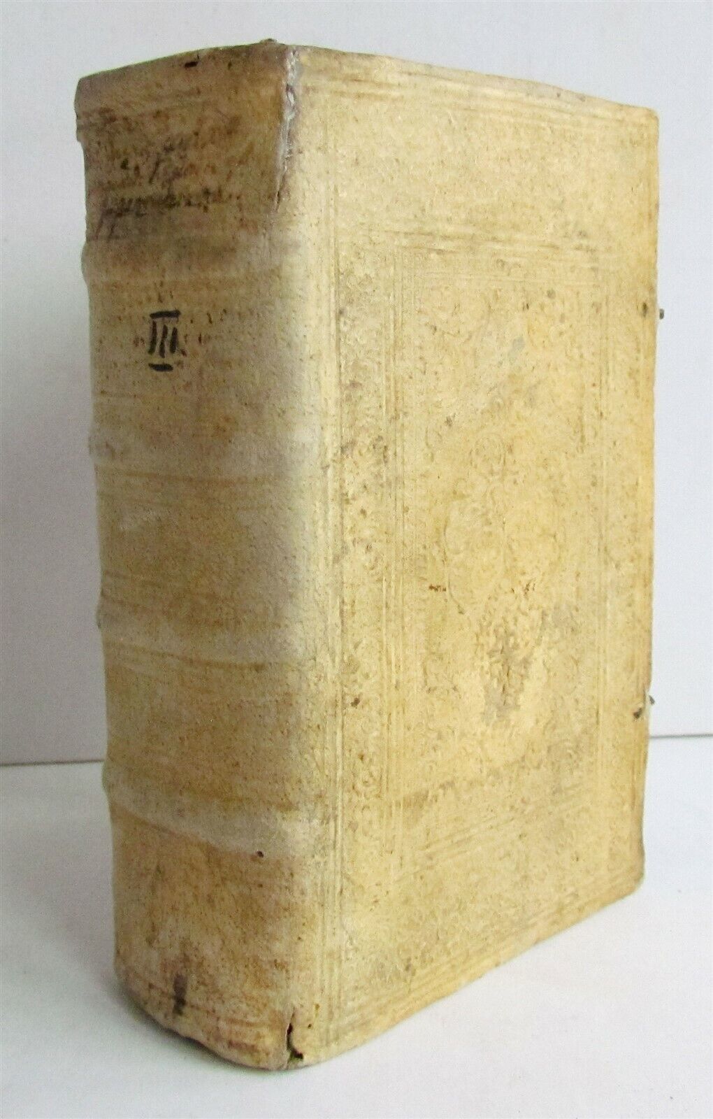 1686 Theologiae Moralis by SPORER antique BLINDSTAMPED PIGSKIN 17 CENTURY Vol 3